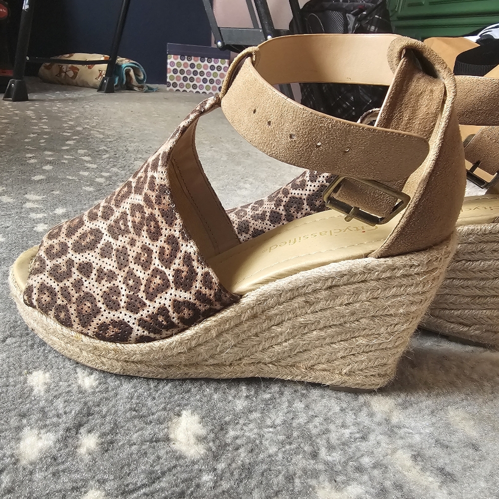 Leopard Wedges